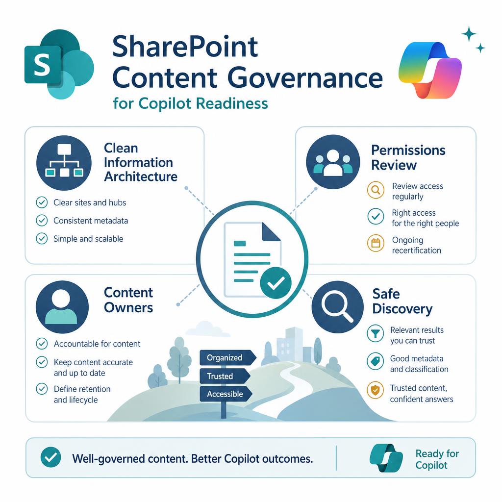 Microsoft 365 content governance graphic